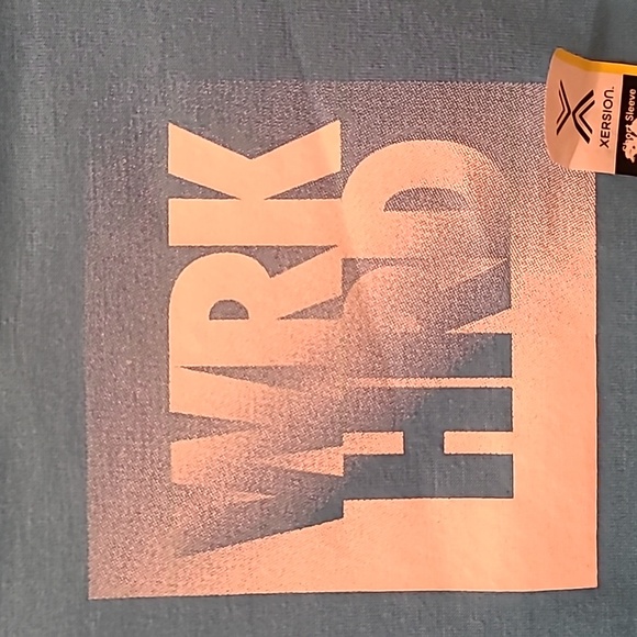 2 XERSION GIRLS SHORT SLEEVE TEE SHIRTS BLUE WORK HARD AND GRAY STRONG SIZE XXS - Picture 3 of 12